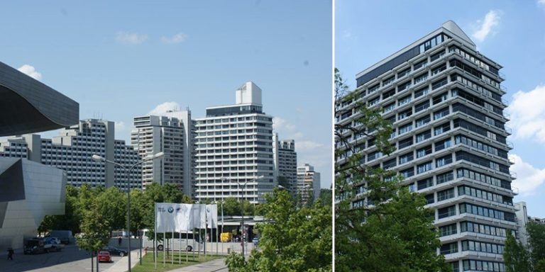 Dezentrale Wohnungsstationen im Olympia Tower München Olympiatower in München unweit der BMW-Zentrale. - © Meibes System-Technik