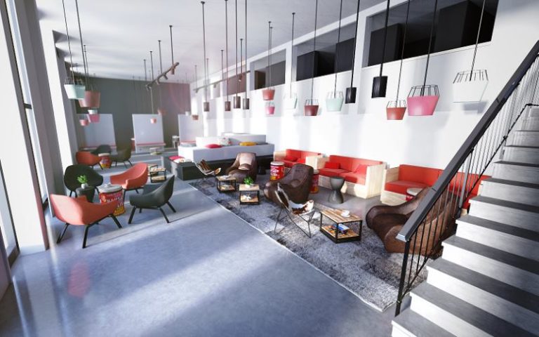 „The Fizz Hannover“ – Wohnraum für Studenten "The Fizz Hannover" Visualisierung der Lounge. - © International Campus AG