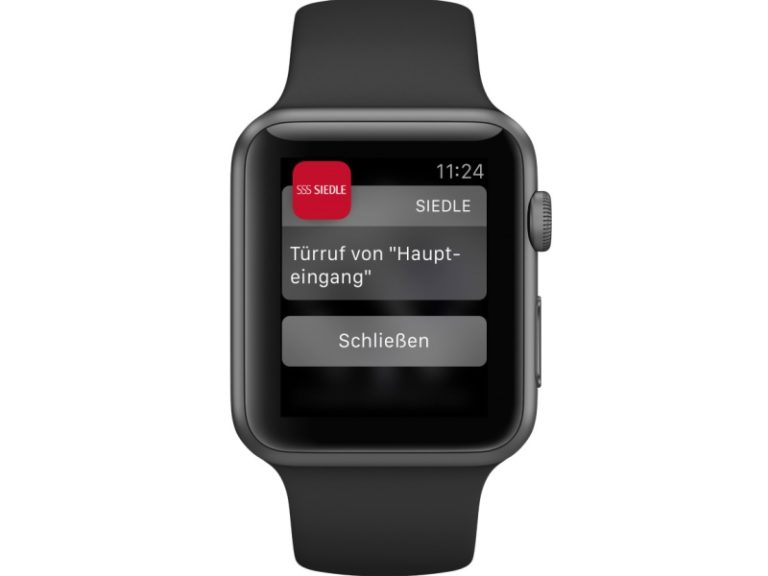 Mit der Smartwatch den Türruf empfangen Türruf am Handgelenk: Die Siedle App und Apple Watch machen es möglich. - © Siedle