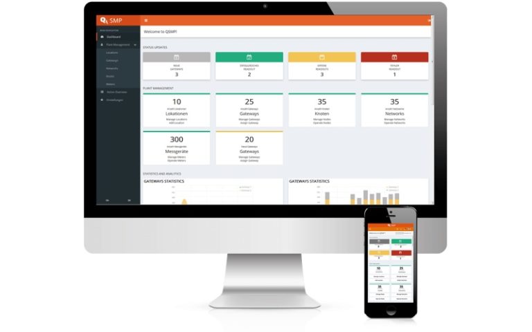 Verbrauchsdatenerfassung über cloudbasiertes Webportal Das neue Webportal erlaubt einen Just-in-time Zugriff auf die Wärme- und Wasserverbräuche der Objekte. - Bild: © Qundis