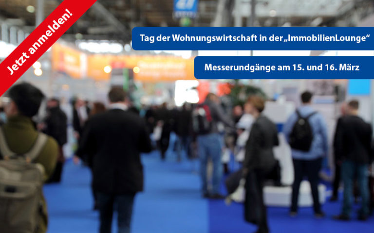 Messerundgänge auf der light+building / „Tag der Wohnungswirtschaft“ in der ImmobilienLounge Herzliche Einladung - Messerundgänge und "Tag der Wohnungswirtschaft" auf der light+building (Frankfurt). - Hintergrundbild: © mitifoto, Fotolia.de