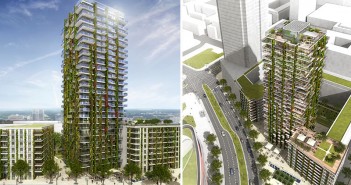 Frankfurts jüngstes Hochhaus erhält hängende Gärten Hängende Gärten schmücken Frankfurts jüngstes Wohnhochhaus. - Bild: © Magnus Kaminiarz & Cie. Architektur