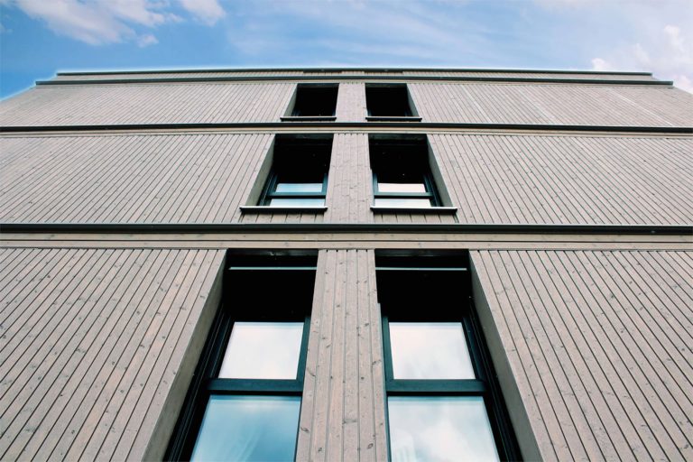 Mit Beton auf dem Holz-Weg