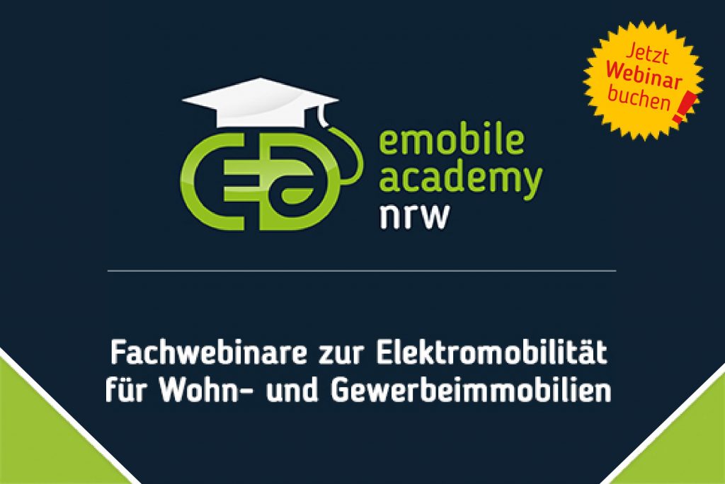 emobile-academy-nrw: 4-teiliges Webinar zu Elektromobilität in Wohn- und Gewerbeimmobilien