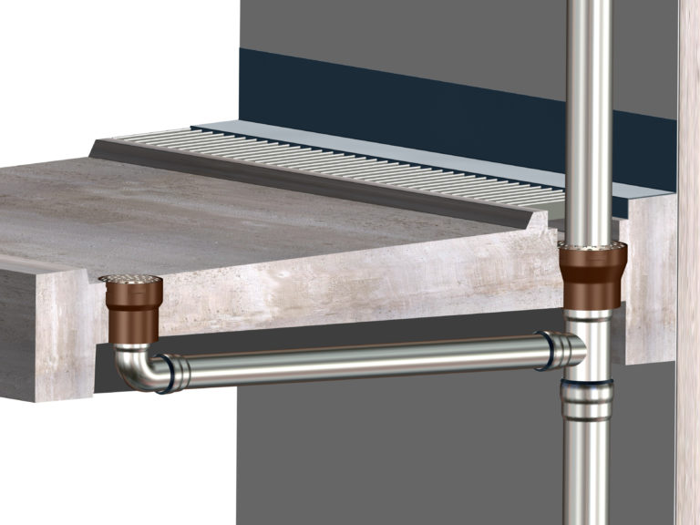 Balkonabläufe für Betonplatten