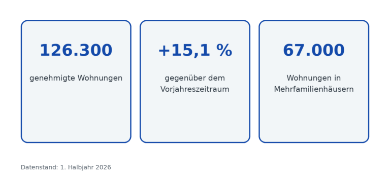 Baugenehmigungen steigen – Wohnungsbau bleibt unter Bedarf