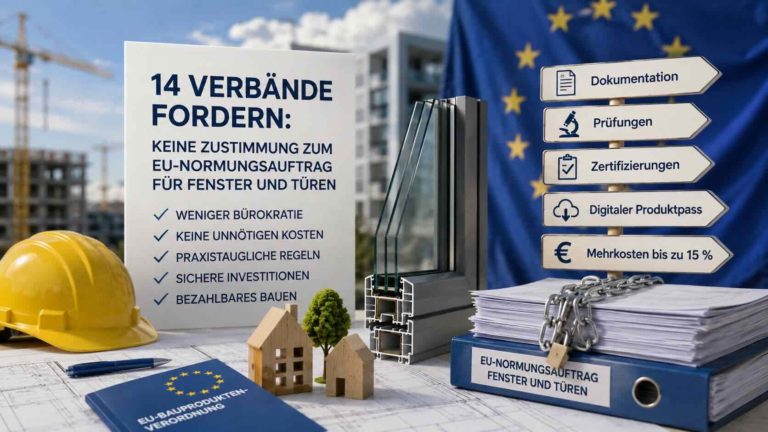 Fenster und Türen: 14 Verbände warnen vor neuer EU-Bürokratie